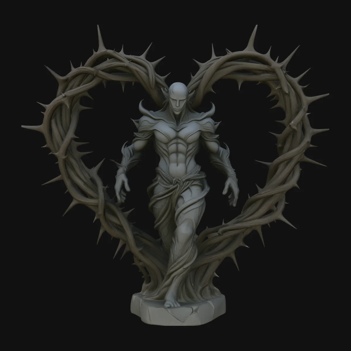 Thorn Heart Figure Statue Design 3