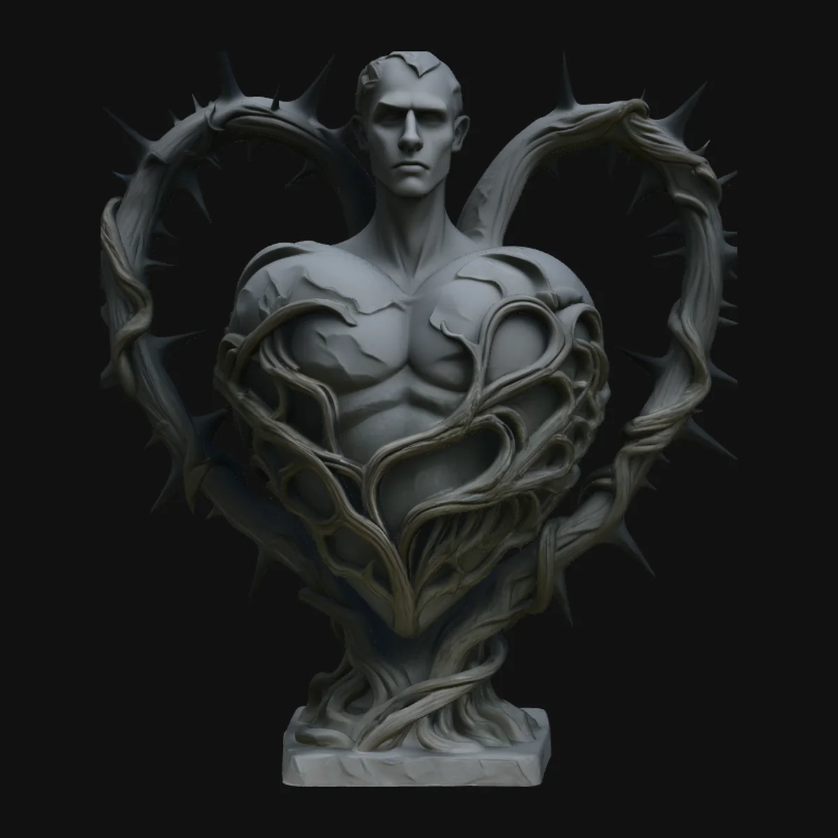 Thorn Heart Figure Statue Design 4