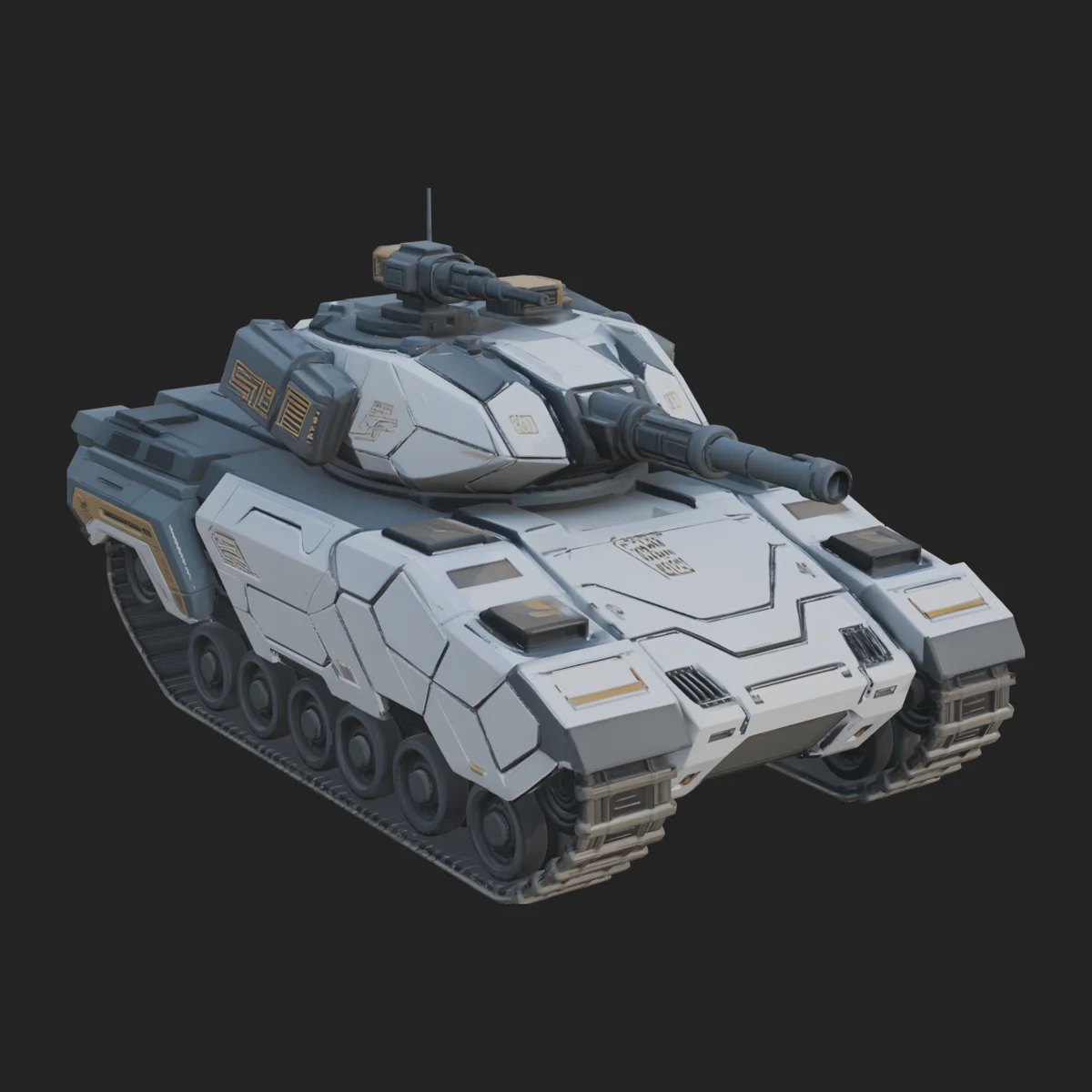 Tracked Armored Vehicle Model Design 17