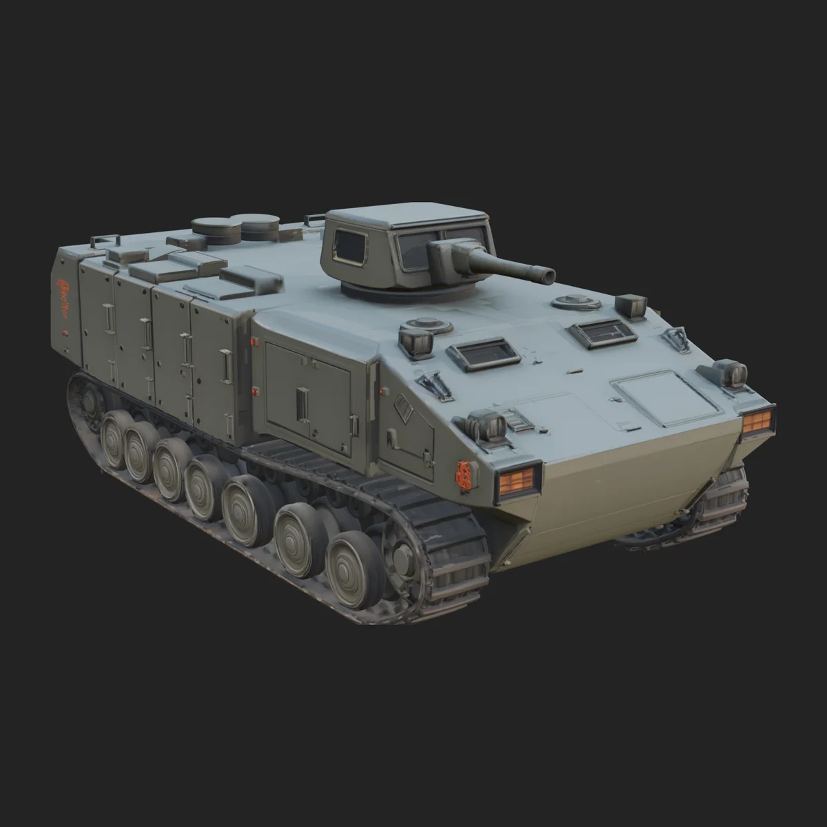 Tracked Armored Vehicle Model Design 5
