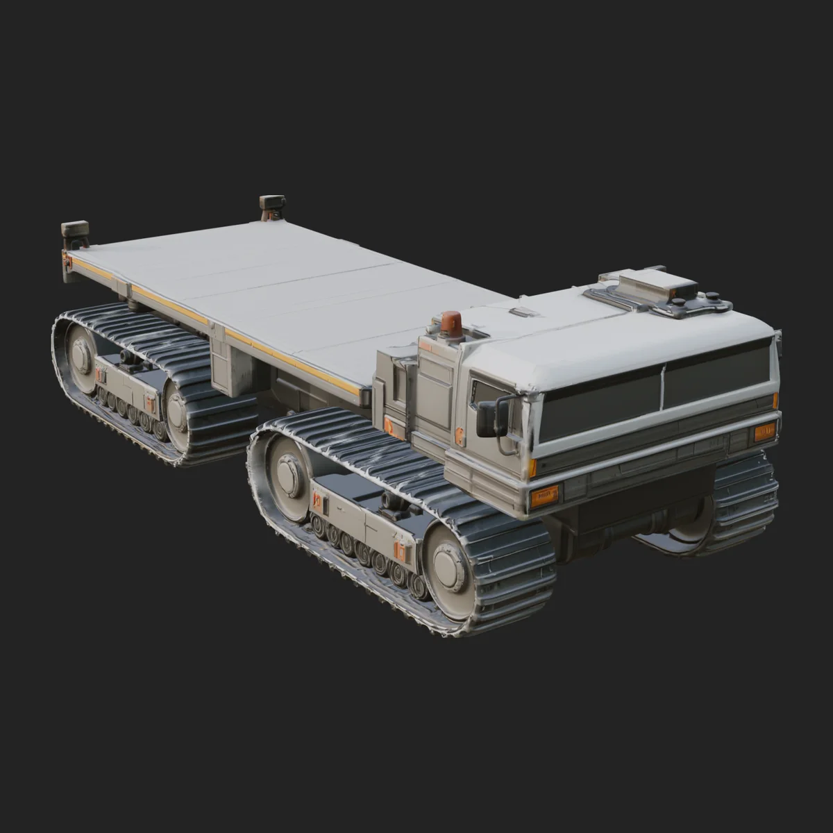 Tracked Flatbed Carrier Model Design 2