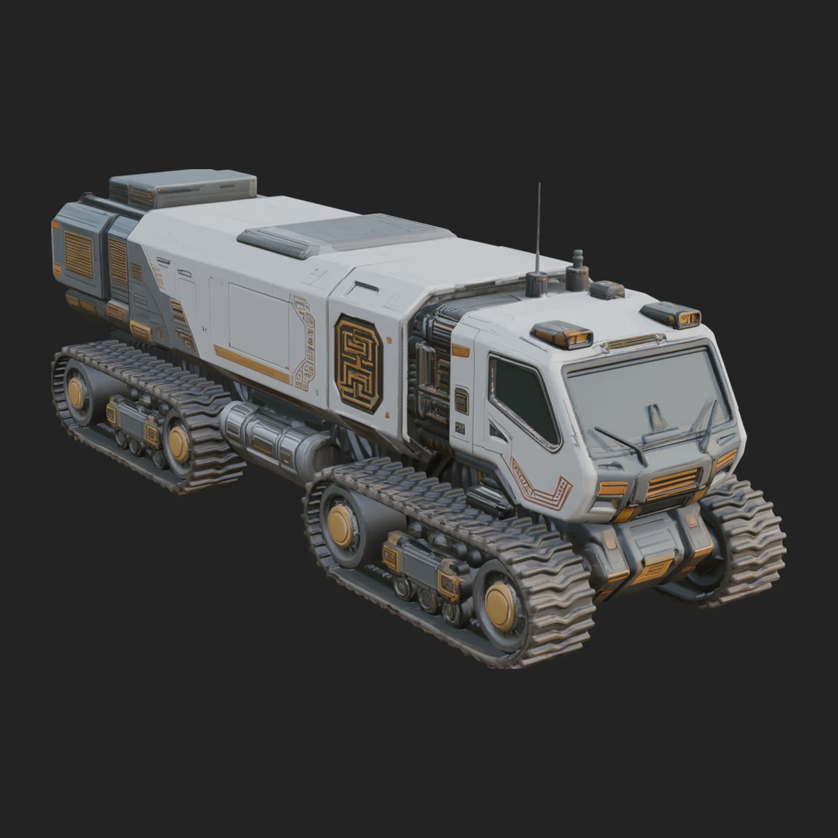 Tracked Rover Truck Model Design 1