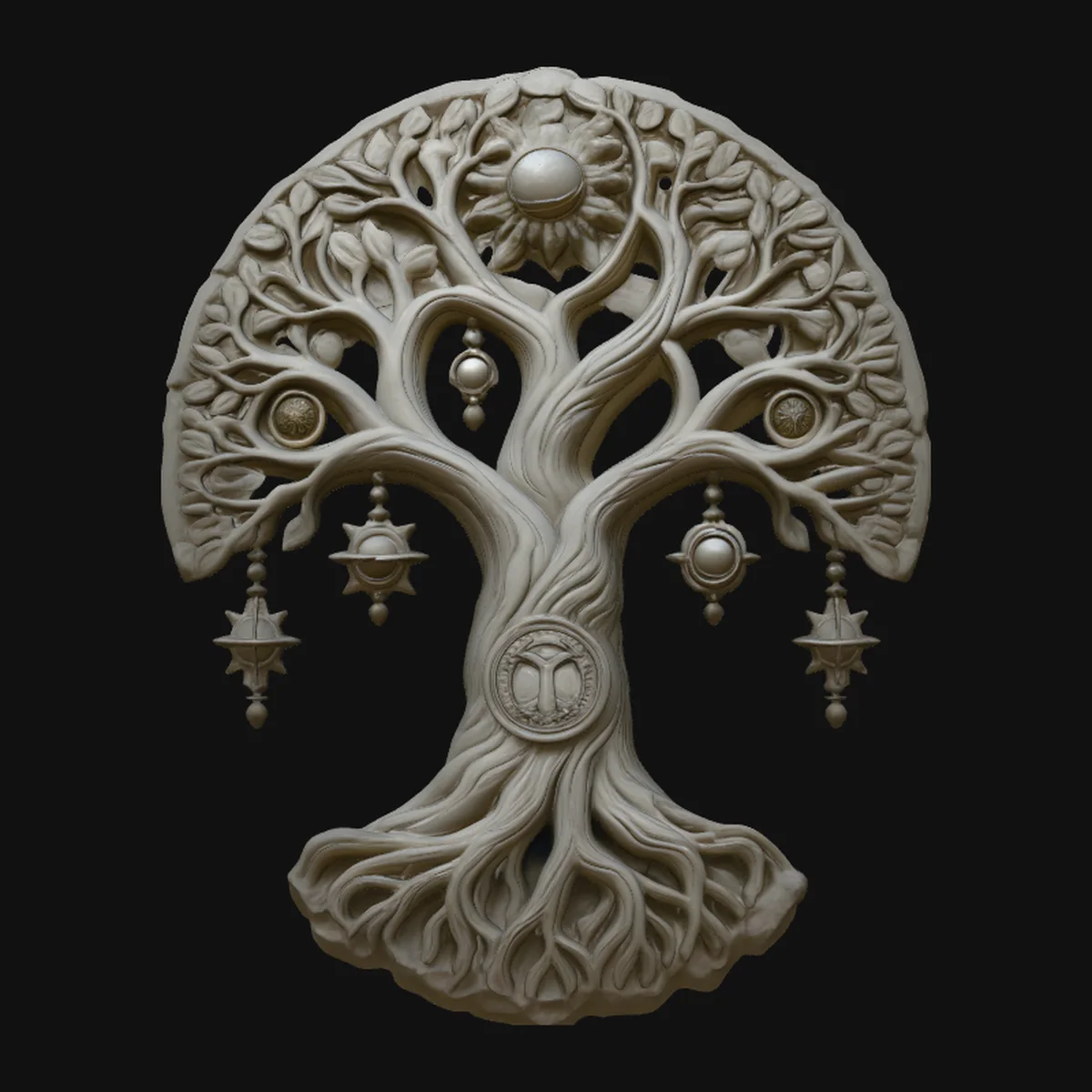 Tree of Life Medallion Pendant Design 3