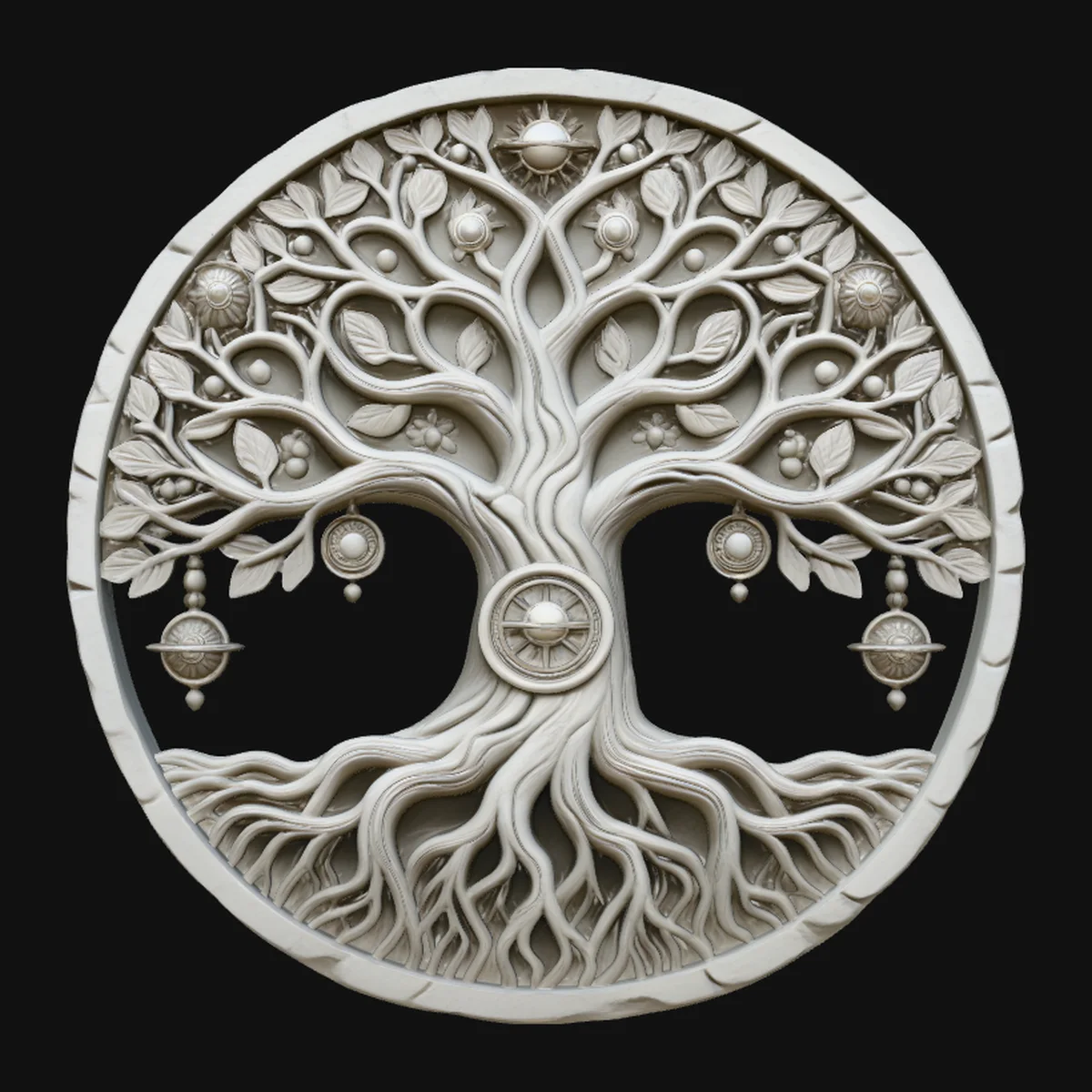 Tree of Life Medallion Pendant Design 4