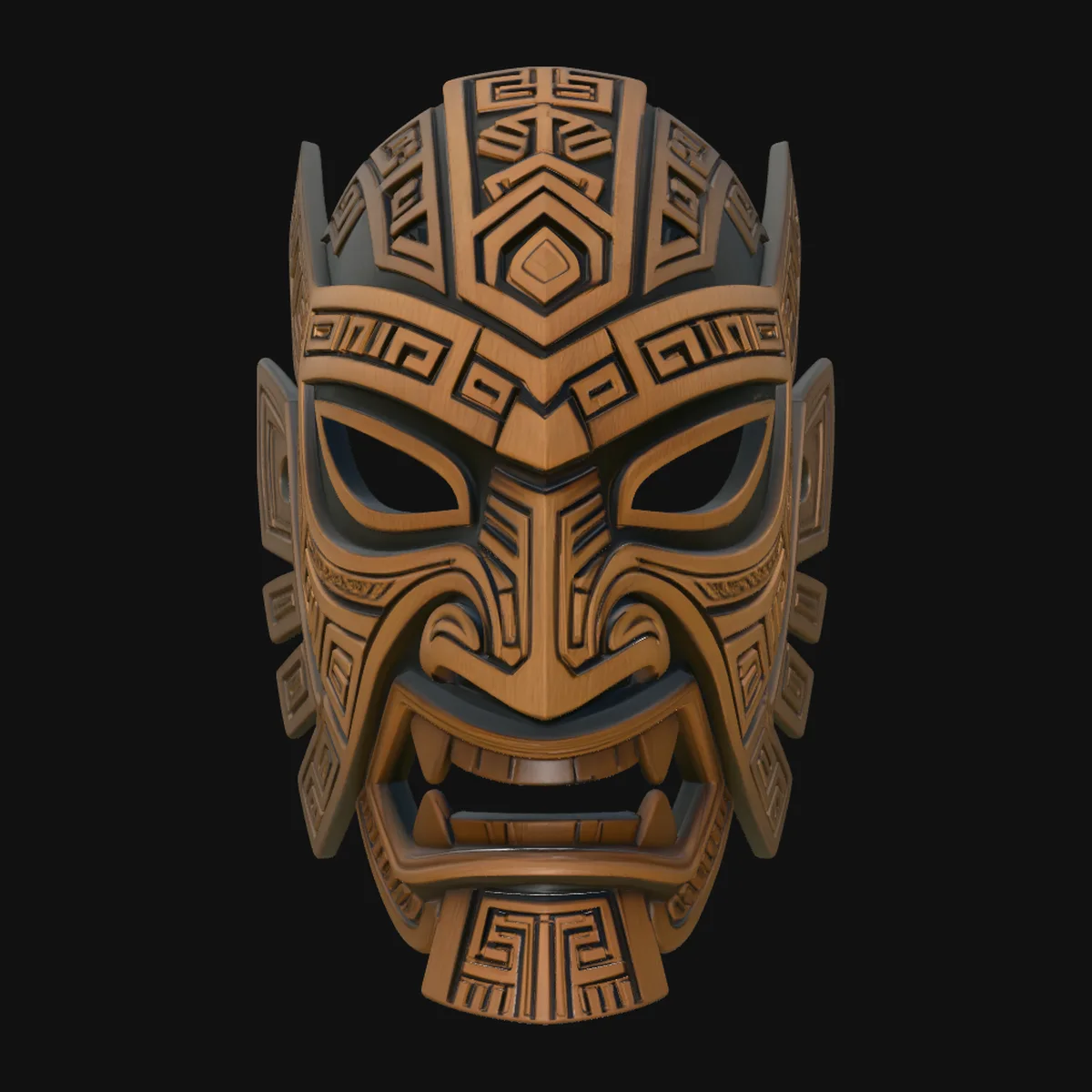 Tribal Tiki Mask Design 1