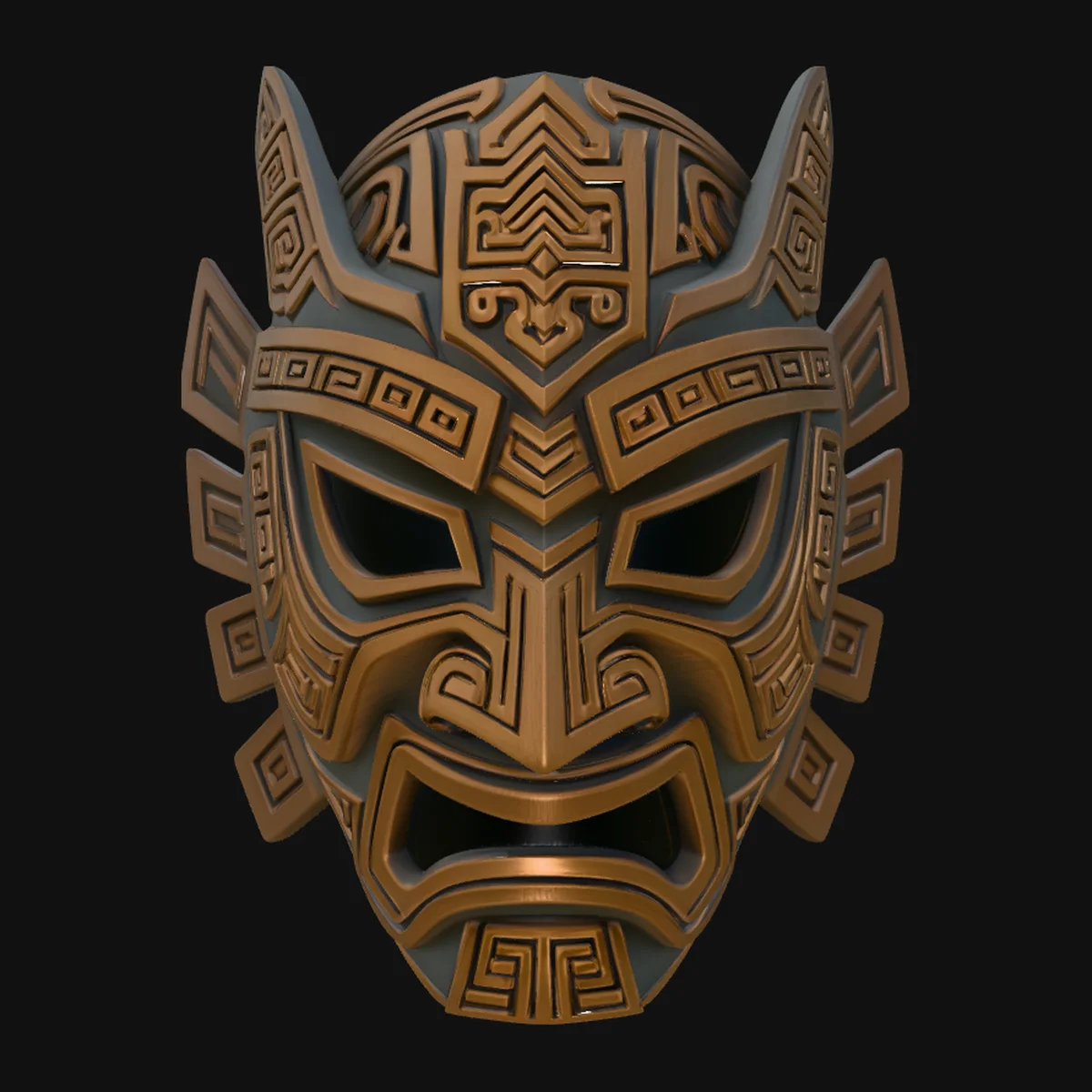 Tribal Tiki Mask Design 2