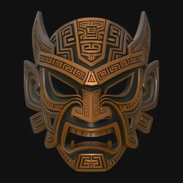 Tribal Tiki Mask Design 3