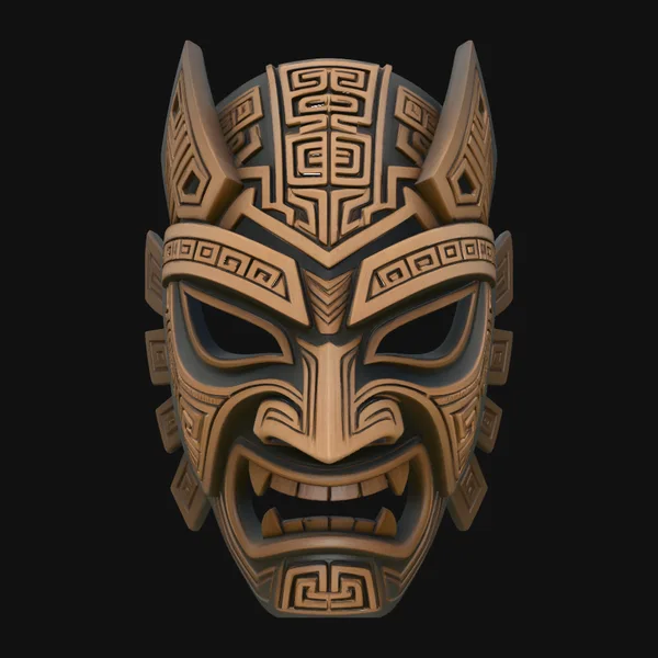 Tribal Tiki Mask Design 4