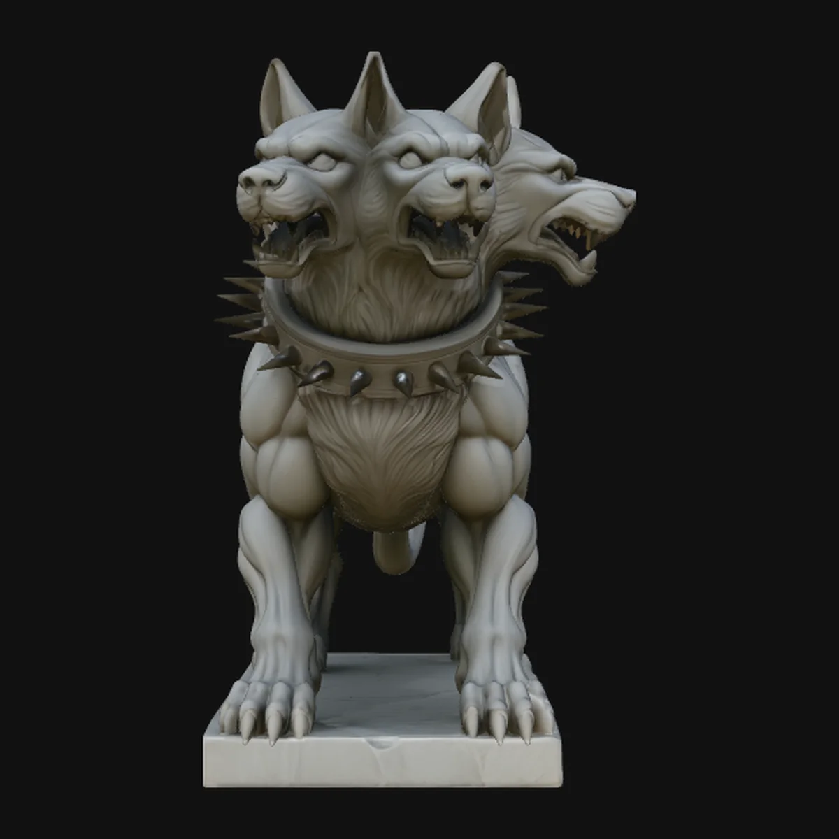 Two-Headed Hound Statue Design 1