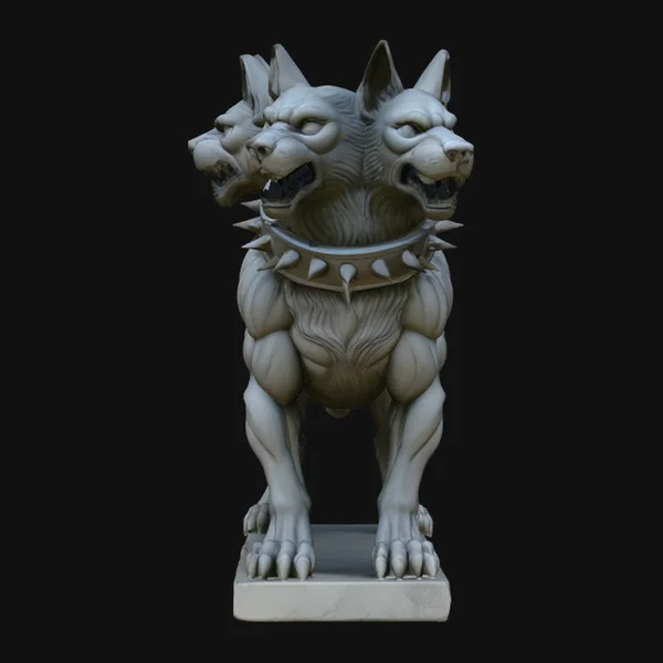 Two-Headed Hound Statue Design 2