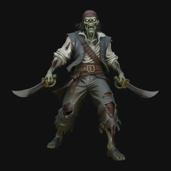 Undead Pirate Statue Design 1