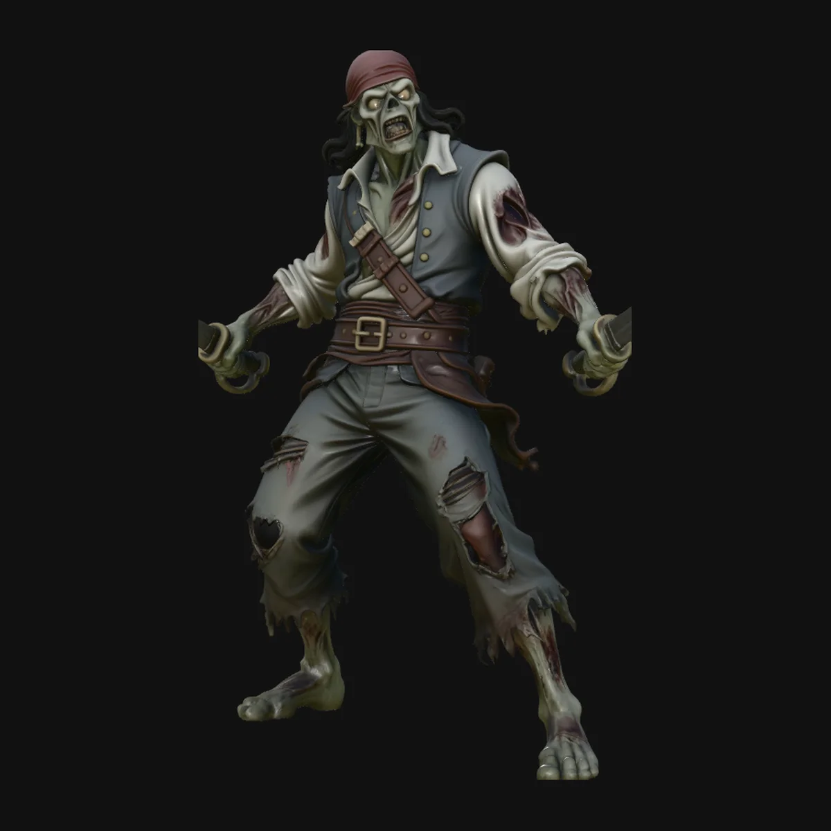 Undead Pirate Statue Design 2