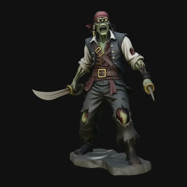 Undead Pirate Statue Design 3