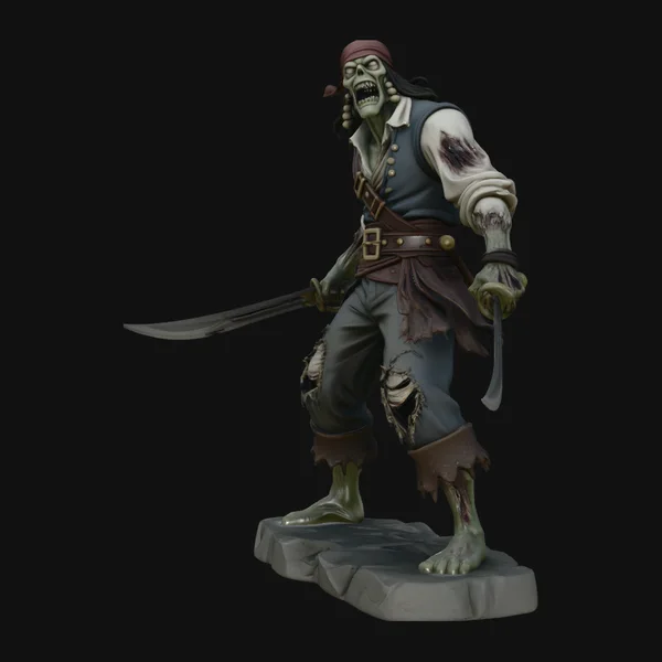 Undead Pirate Statue Design 4