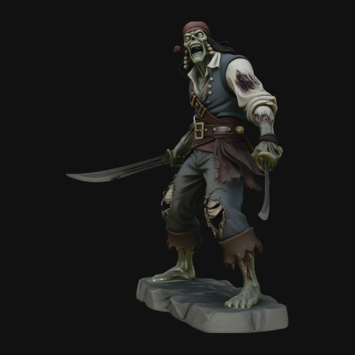 Undead Pirate Statue Design 4