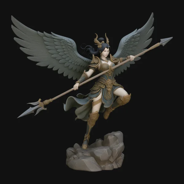 Valkyrie with Spear Statue Design 4