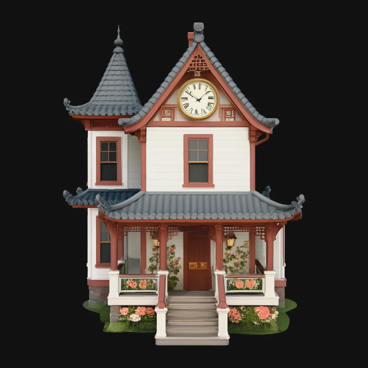 Victorian Clock House Model Design 3