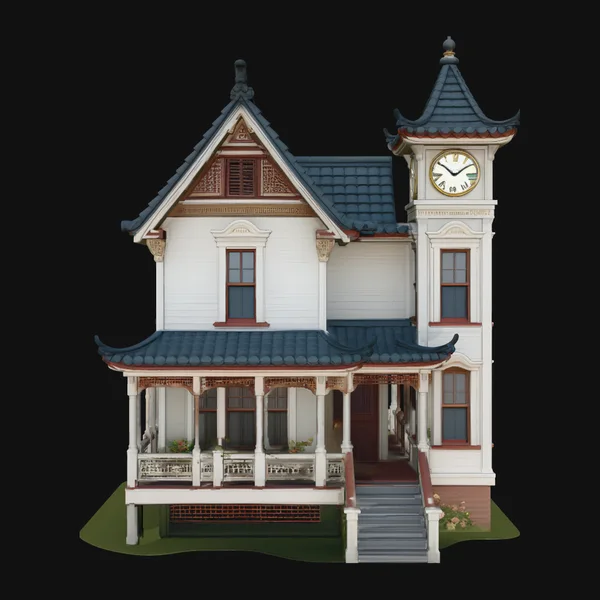 Victorian Clock House Model Design 4