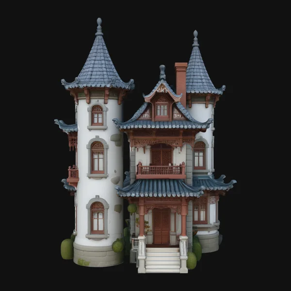 Victorian Spire Mansion Model Design 3