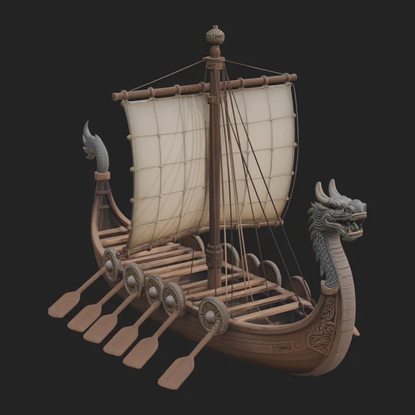 Viking Longship Model Design 1