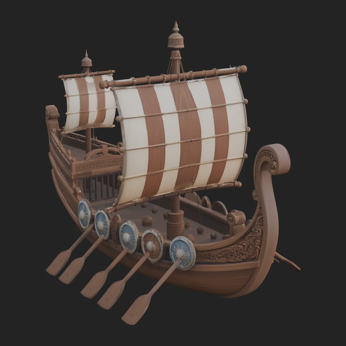Viking Longship Model Design 10