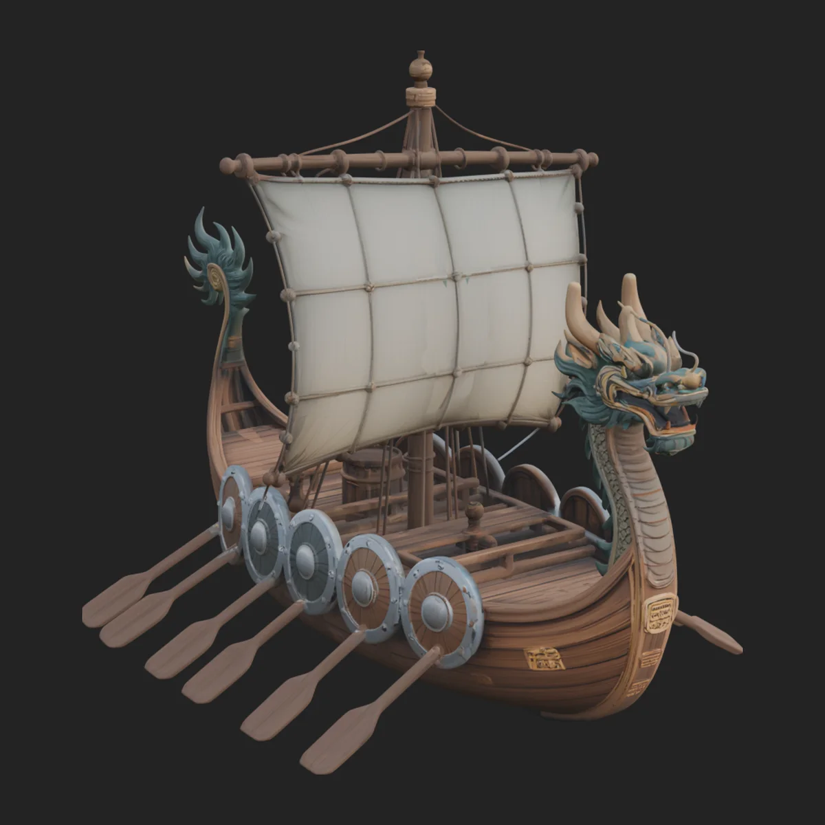 Viking Longship Model Design 11