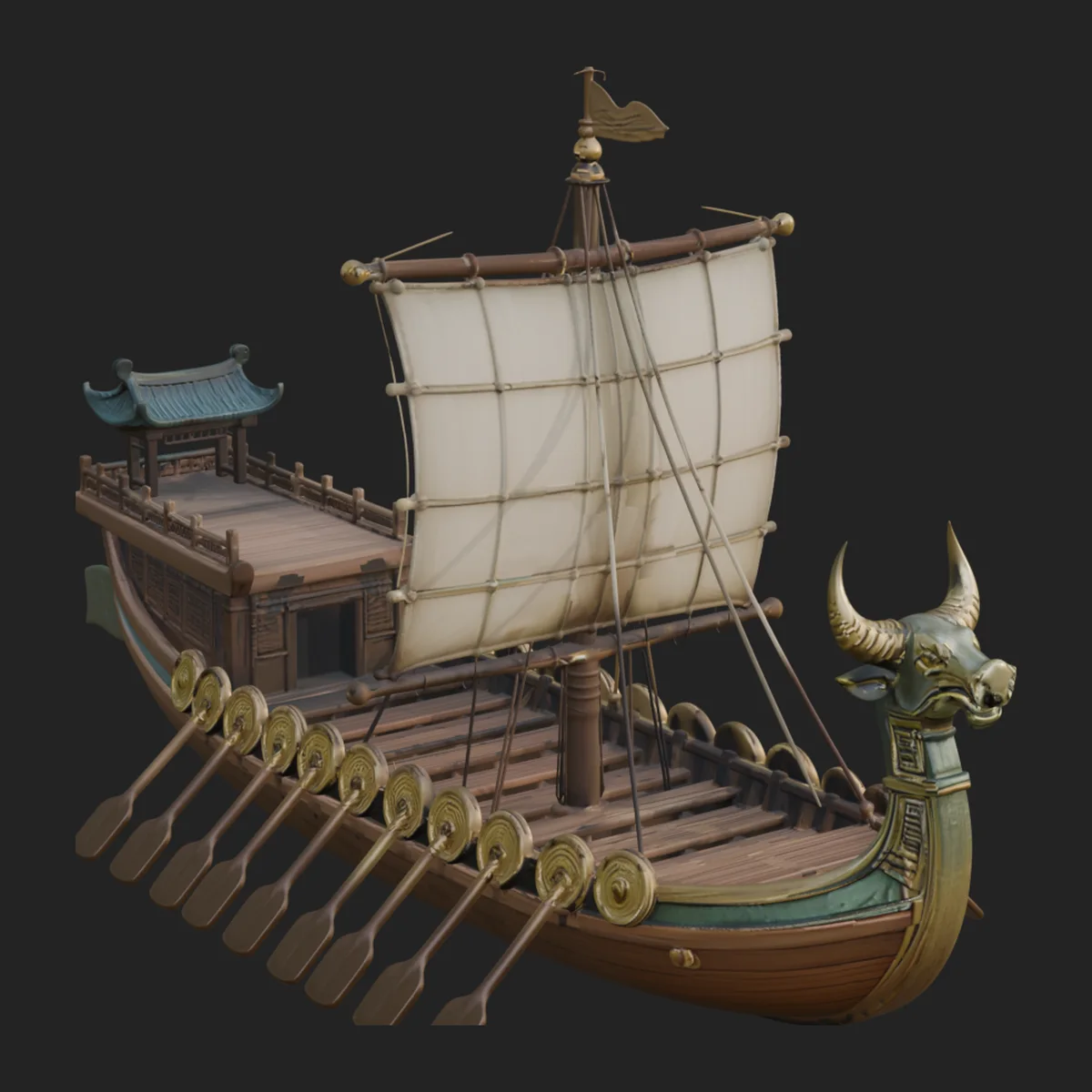 Viking Longship Model Design 12