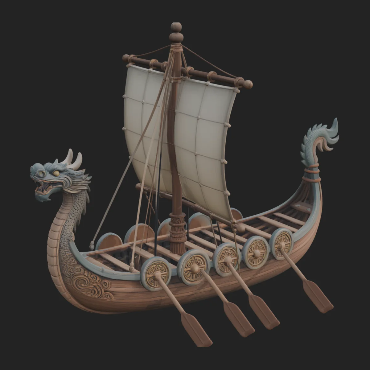 Viking Longship Model Design 13