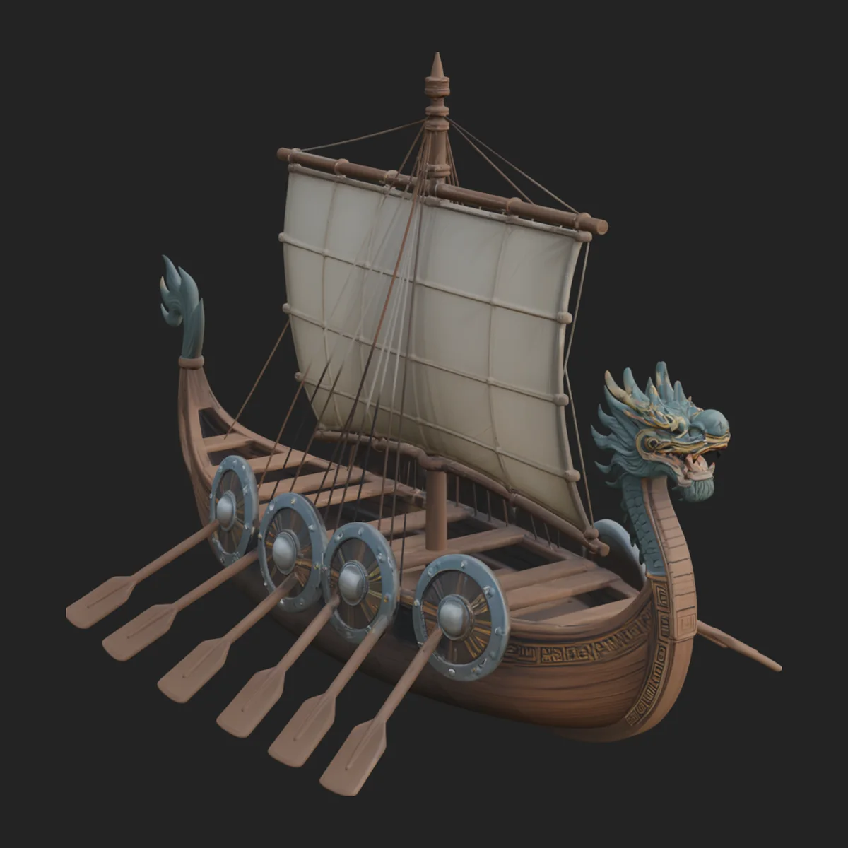Viking Longship Model Design 14