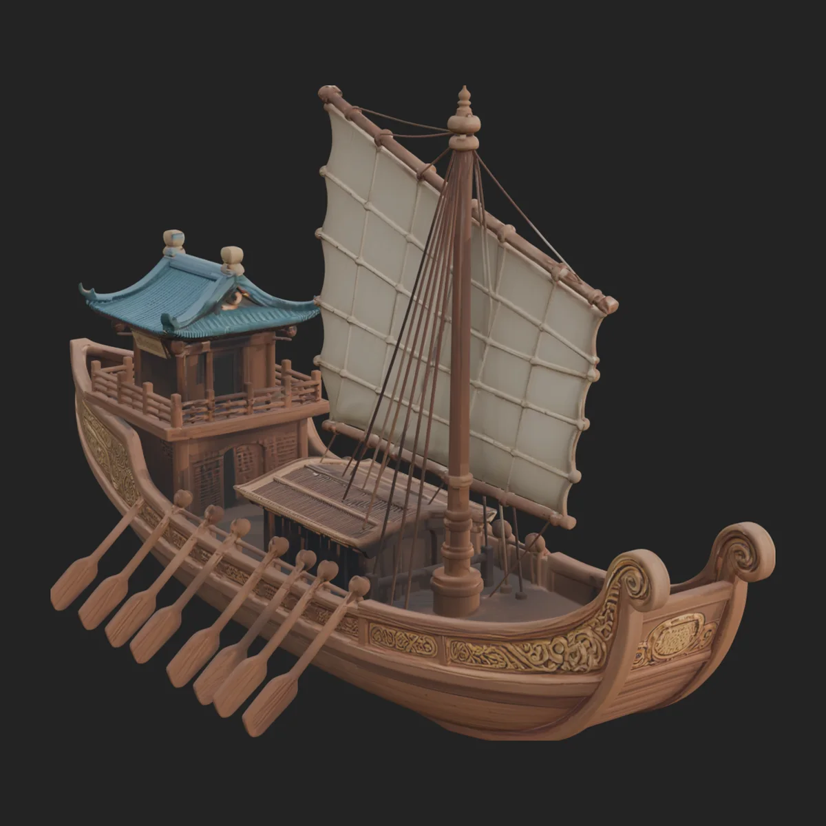Viking Longship Model Design 17