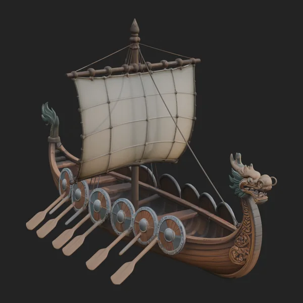 Viking Longship Model Design 2