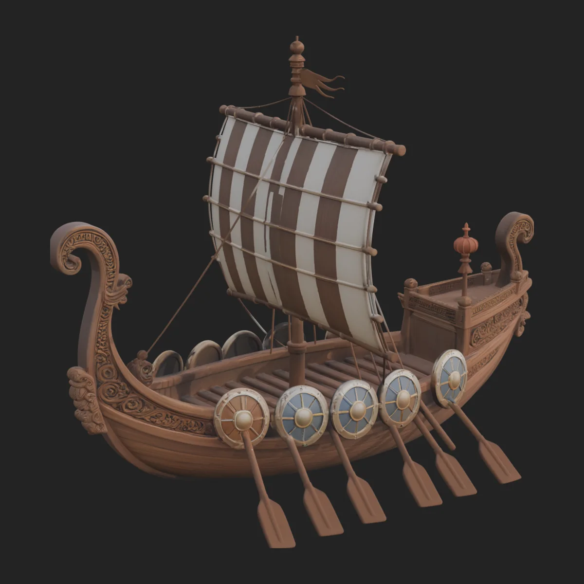 Viking Longship Model Design 5