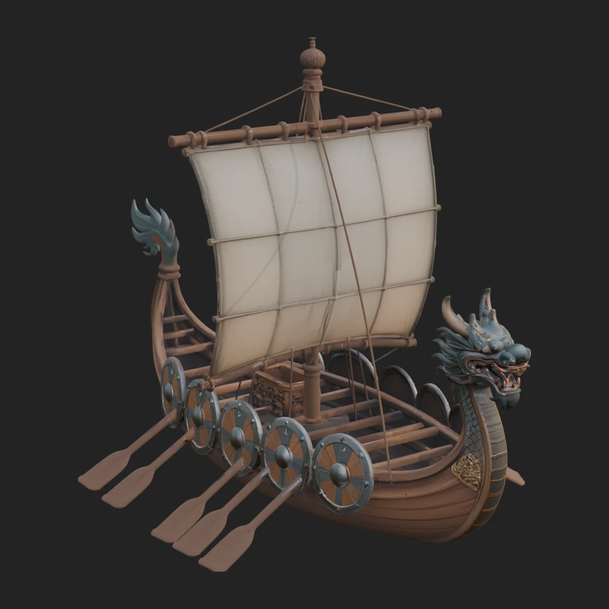 Viking Longship Model Design 8