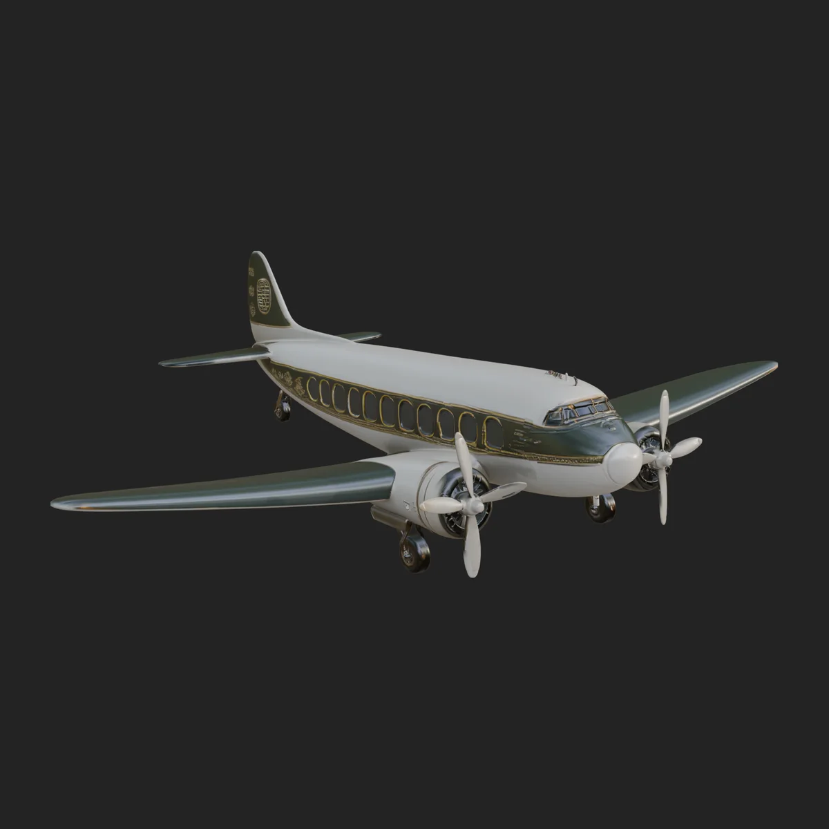 Vintage Airliner Plane Model Design 1