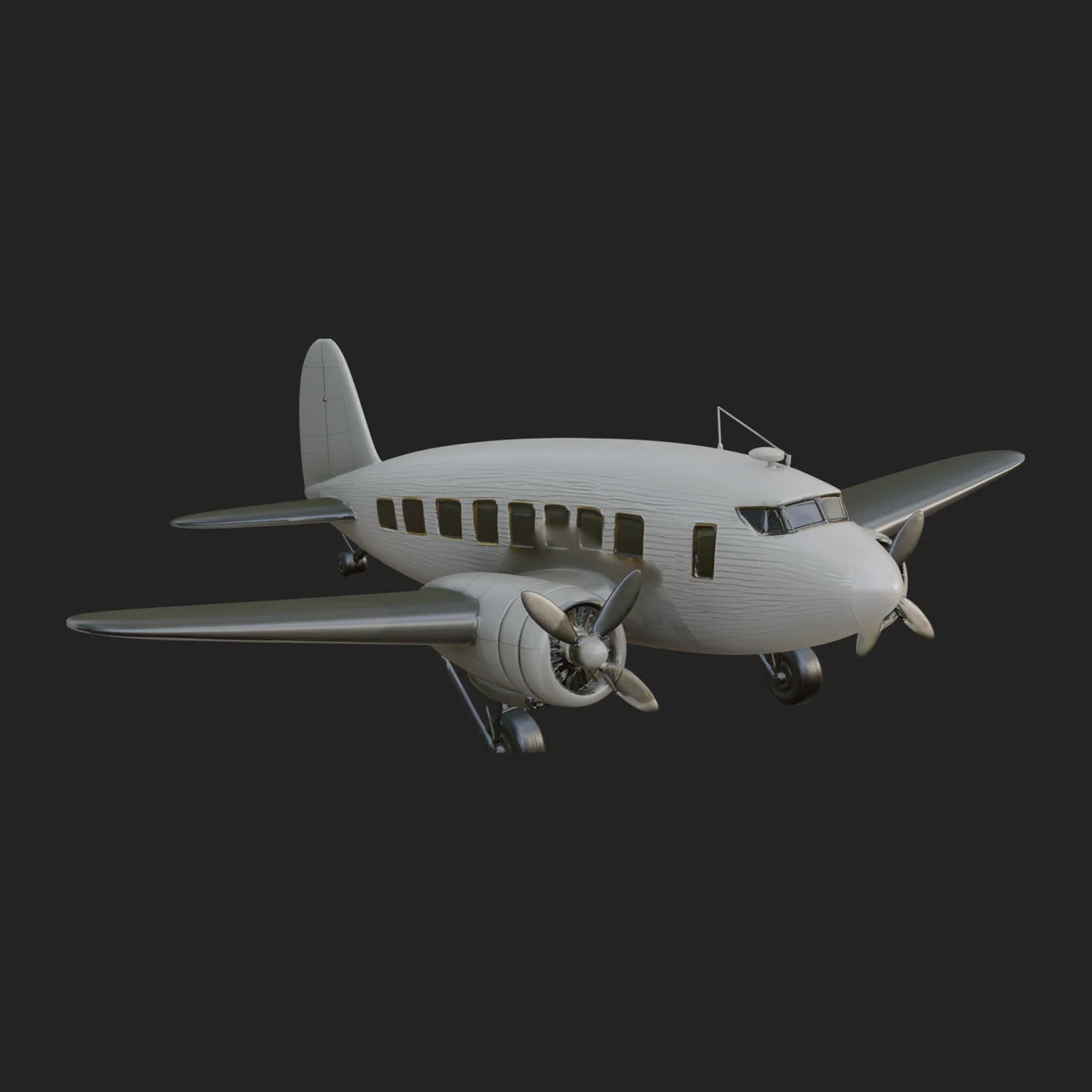 Vintage Airliner Plane Model Design 12