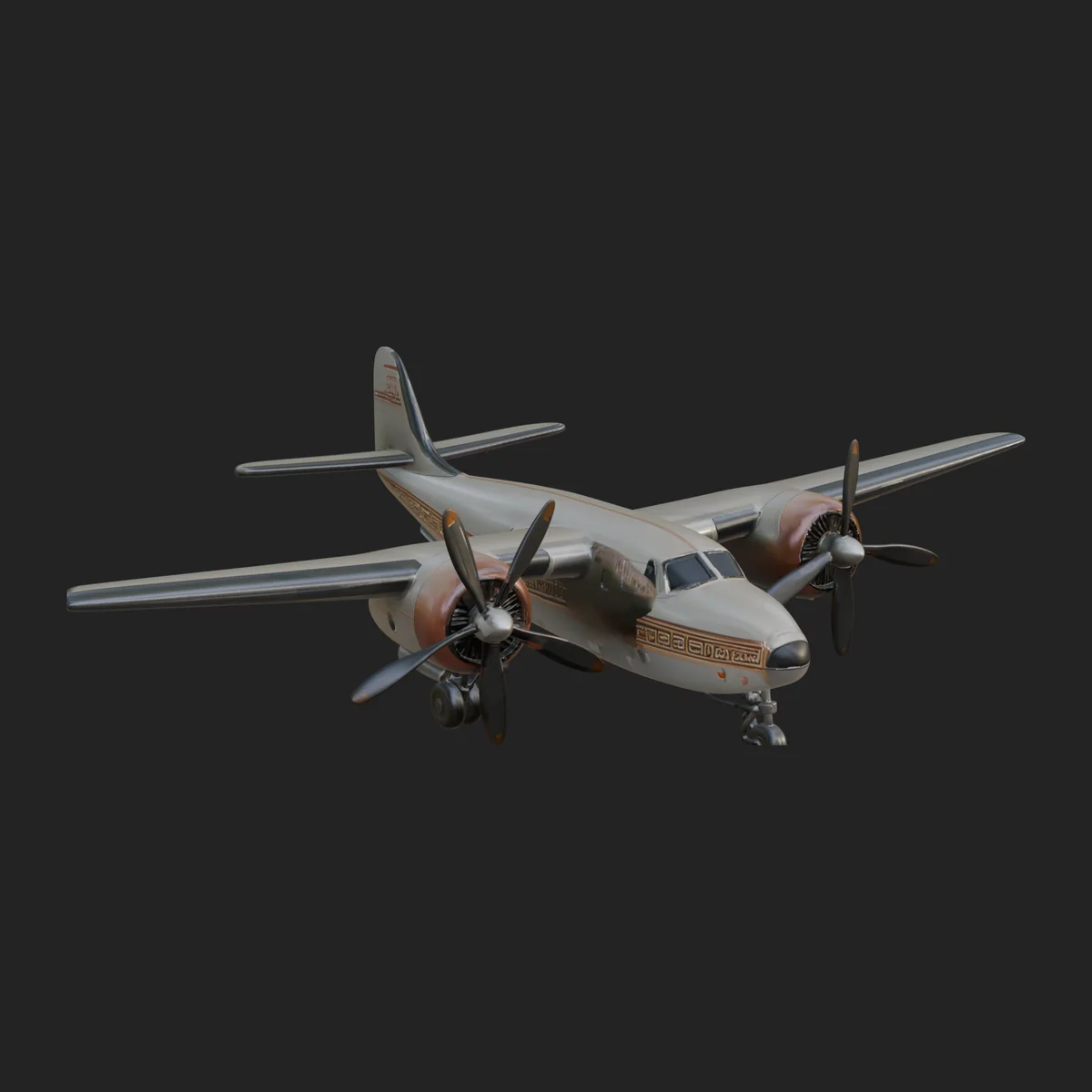 Vintage Airliner Plane Model Design 13