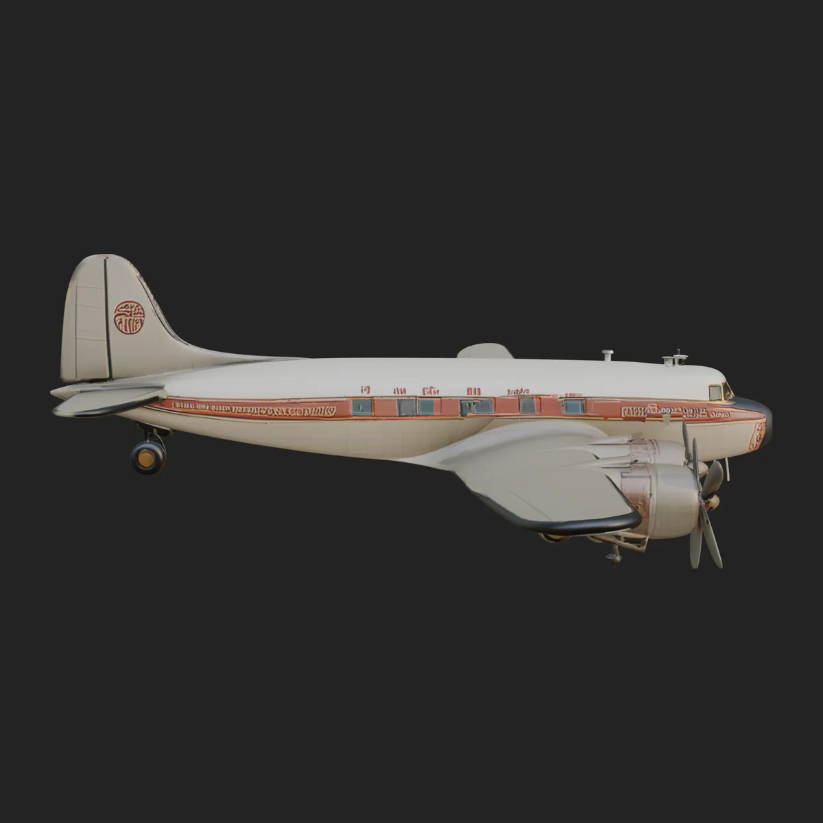 Vintage Airliner Plane Model Design 2
