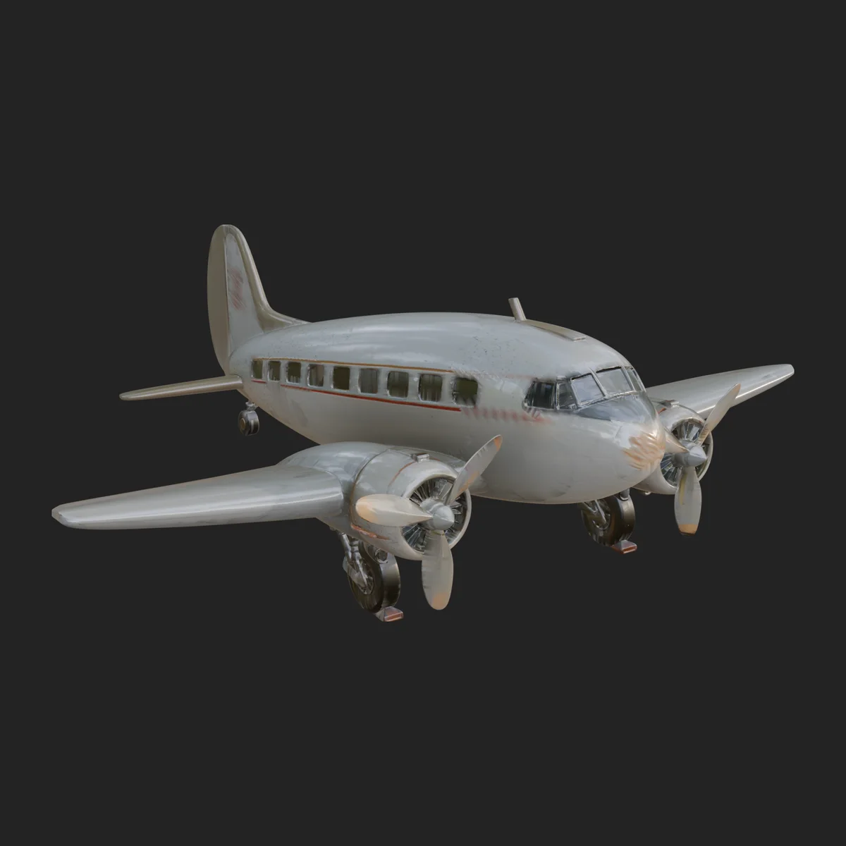 Vintage Airliner Plane Model Design 3