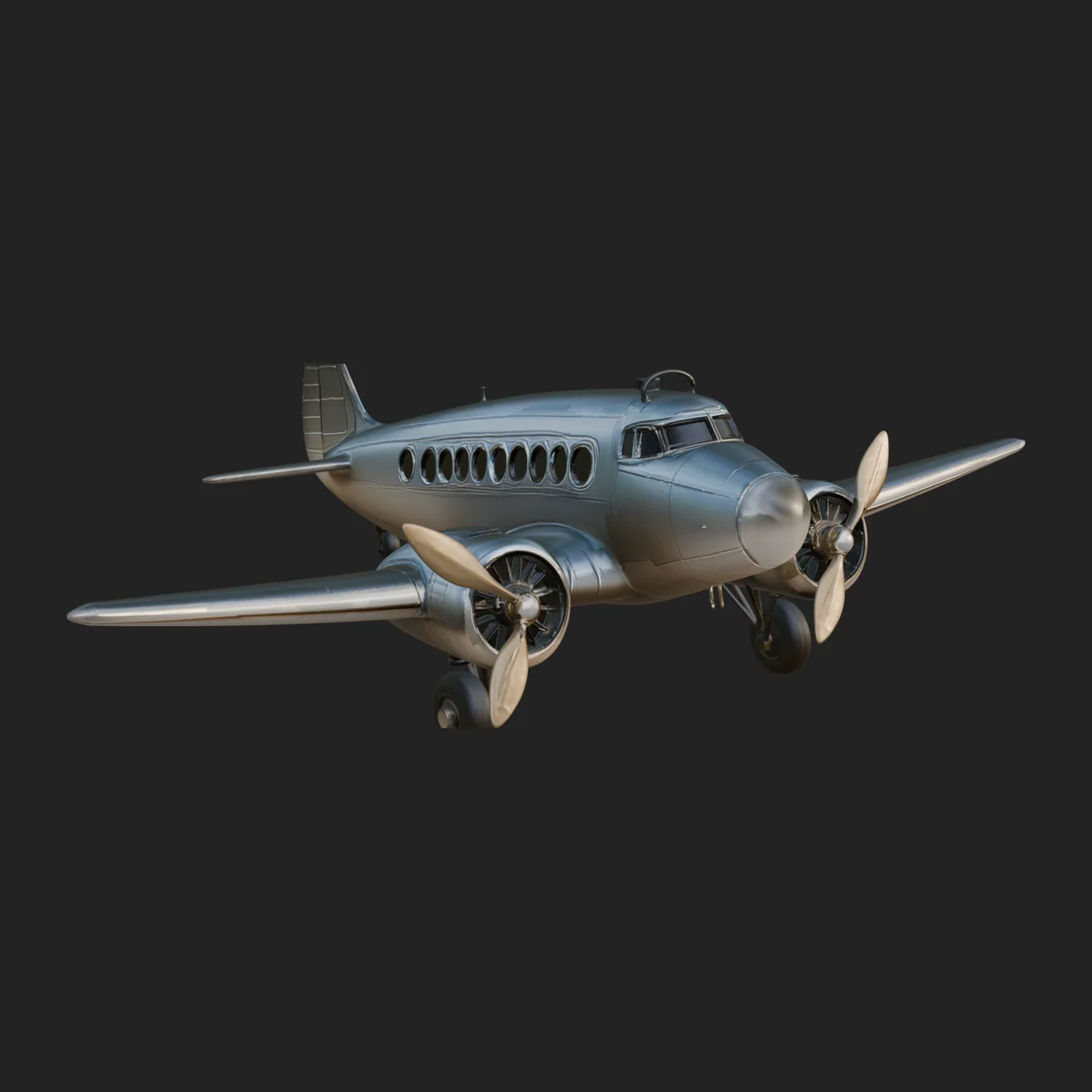 Vintage Airliner Plane Model Design 5
