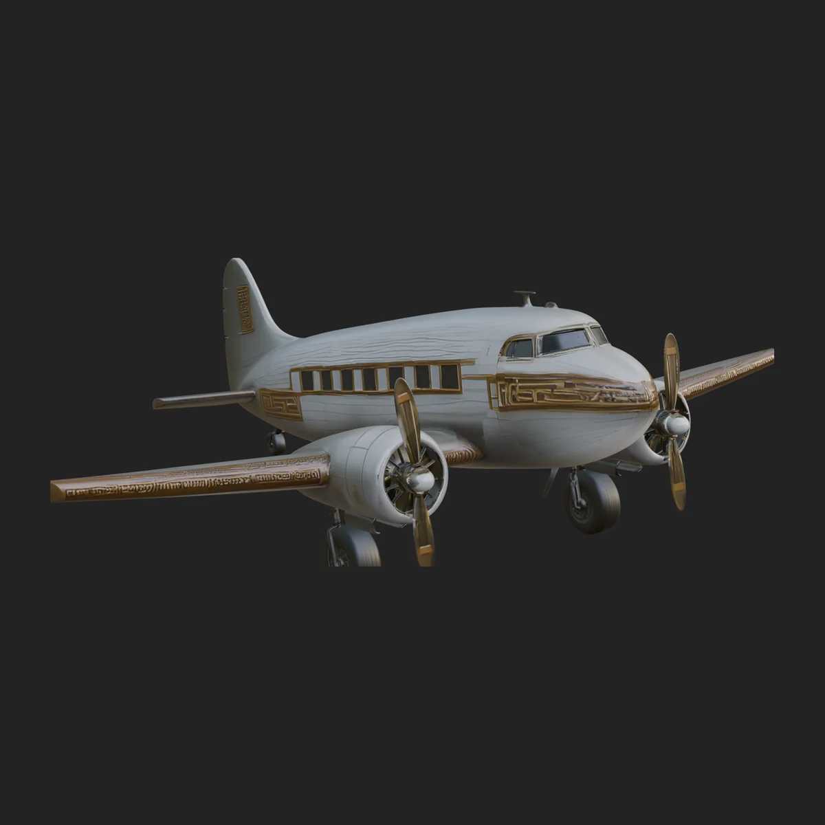 Vintage Airliner Plane Model Design 9