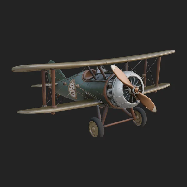 Vintage Biplane Model Design 1