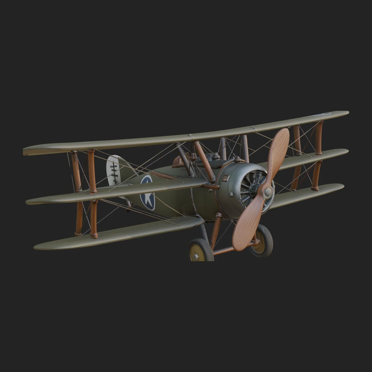 Vintage Biplane Model Design 13