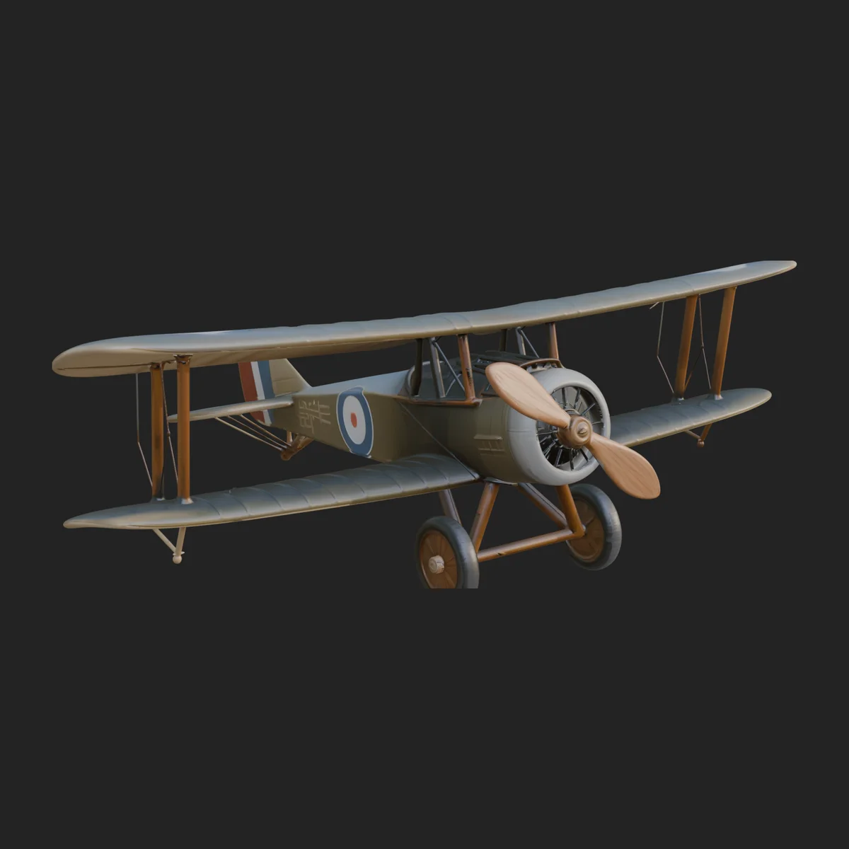Vintage Biplane Model Design 16