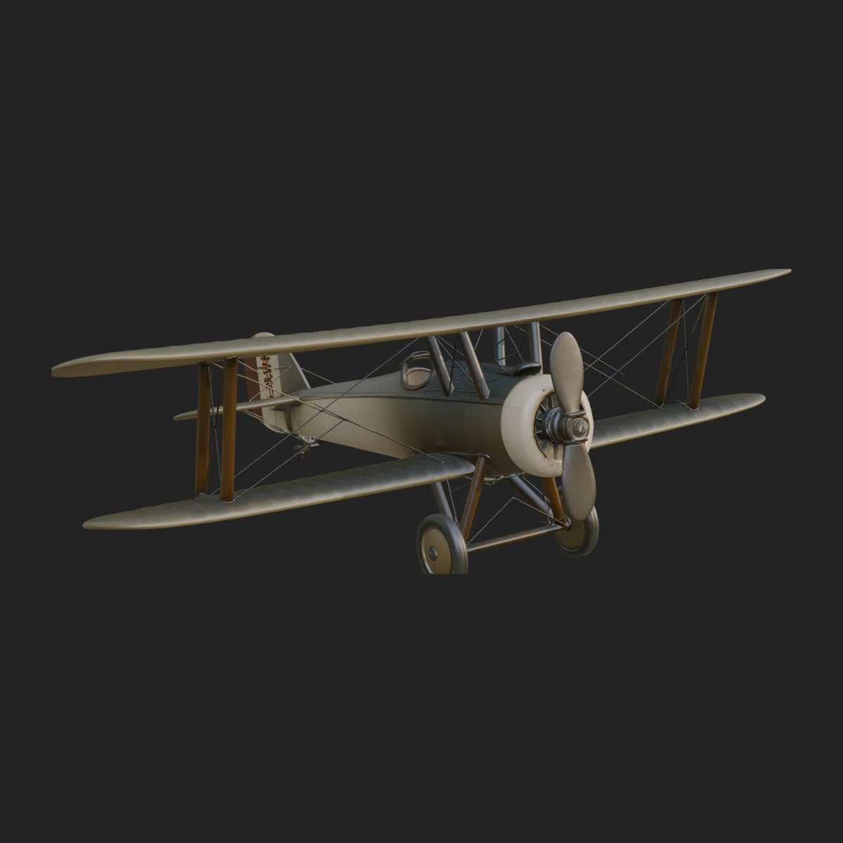 Vintage Biplane Model Design 18
