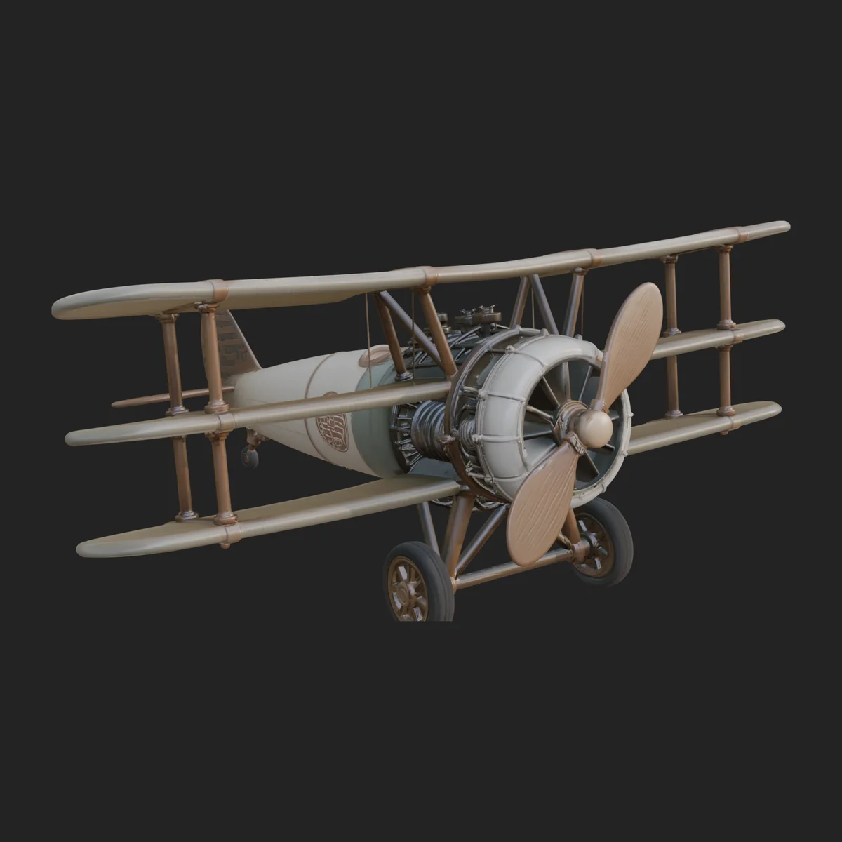 Vintage Biplane Model Design 19