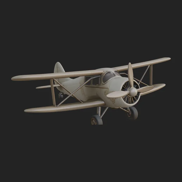 Vintage Biplane Model Design 2