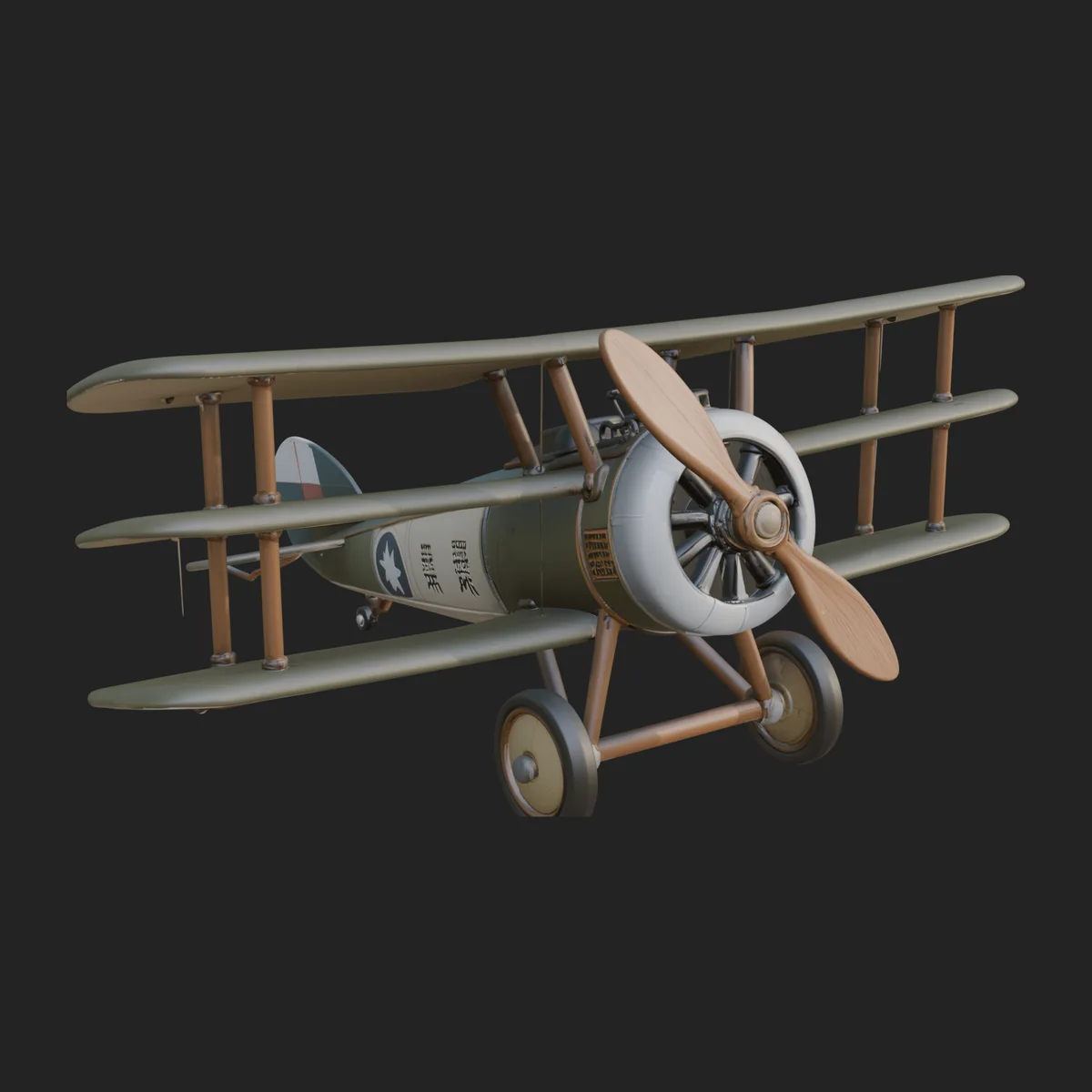 Vintage Biplane Model Design 21