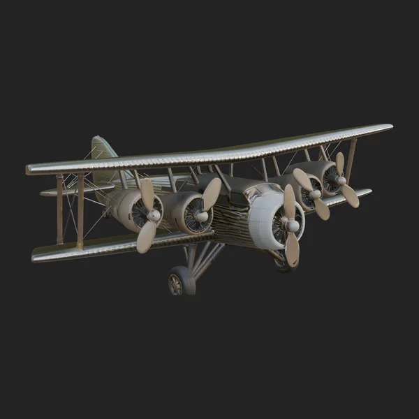 Vintage Biplane Model Design 22