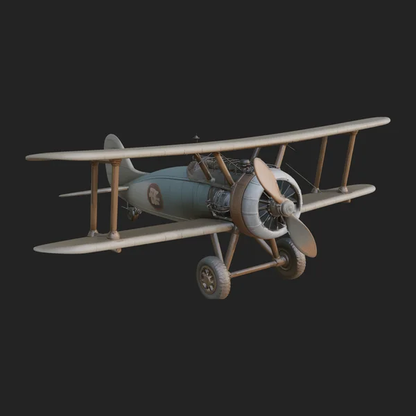 Vintage Biplane Model Design 27