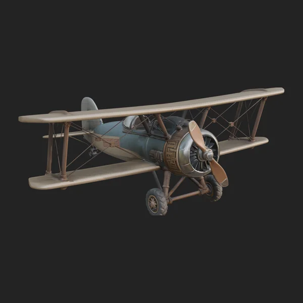 Vintage Biplane Model Design 3